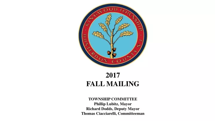 2017 fall mailing township committee phillip