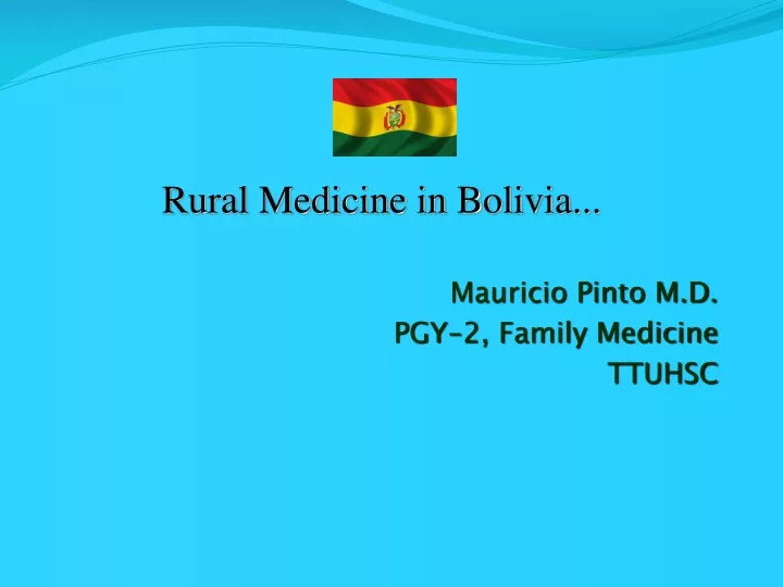 rural medicine in bolivia