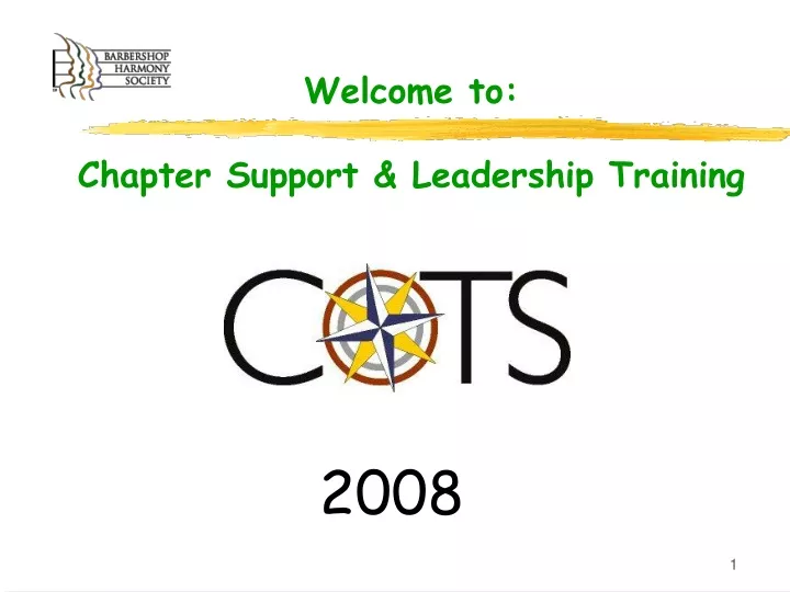 welcome to chapter support leadership training