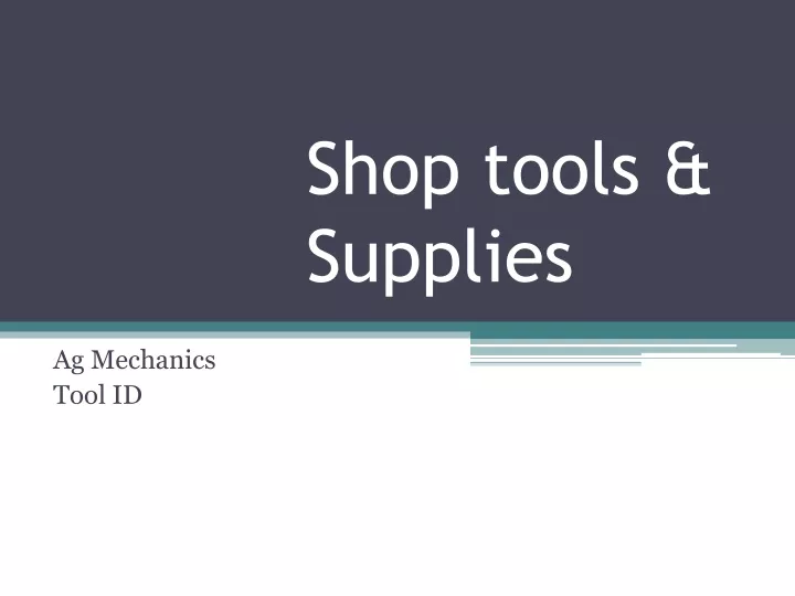 shop tools supplies