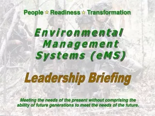 Environmental  Management  Systems (eMS)