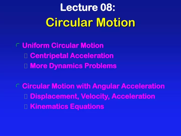 circular motion