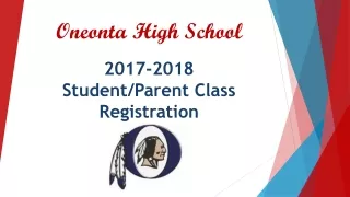 2017-2018 Student/Parent Class Registration