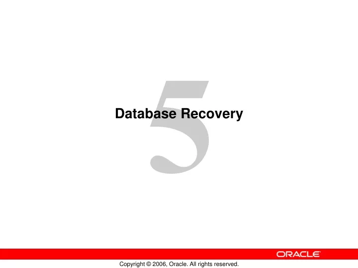 database recovery