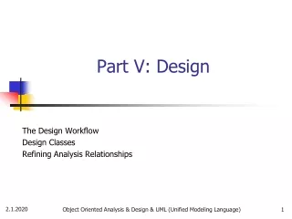Part V: Design