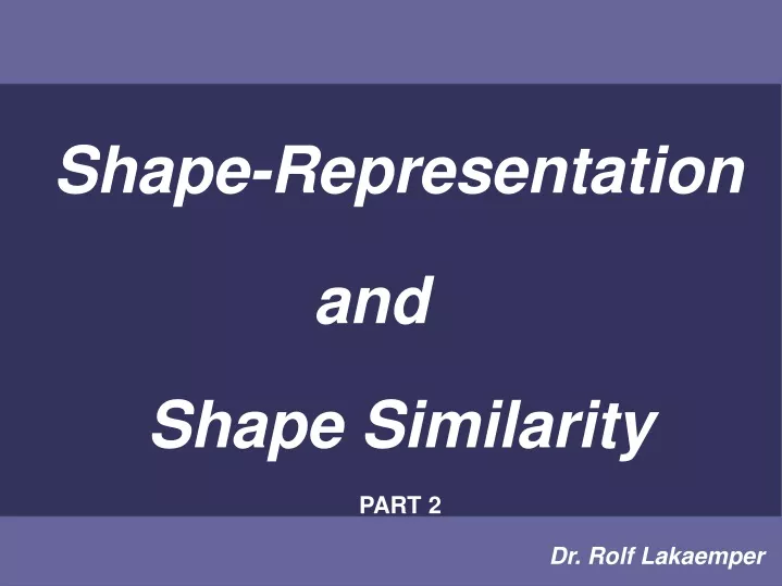 shape representation