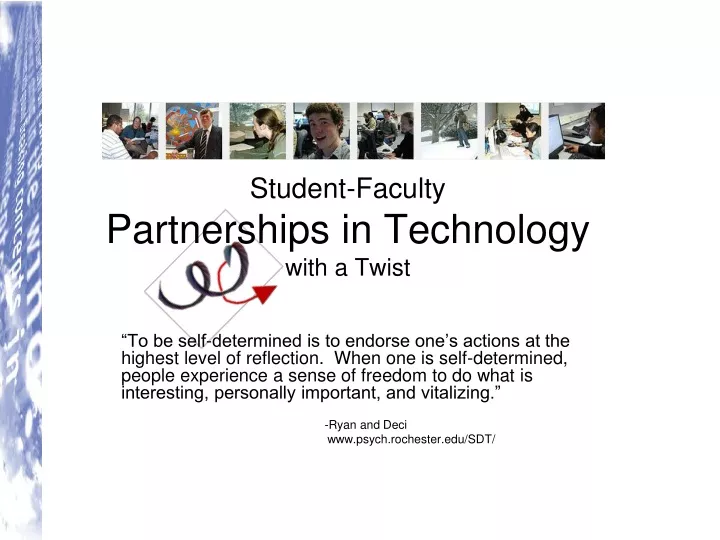 student faculty partnerships in technology with a twist