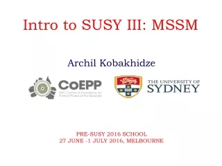 Intro to SUSY III: MSSM