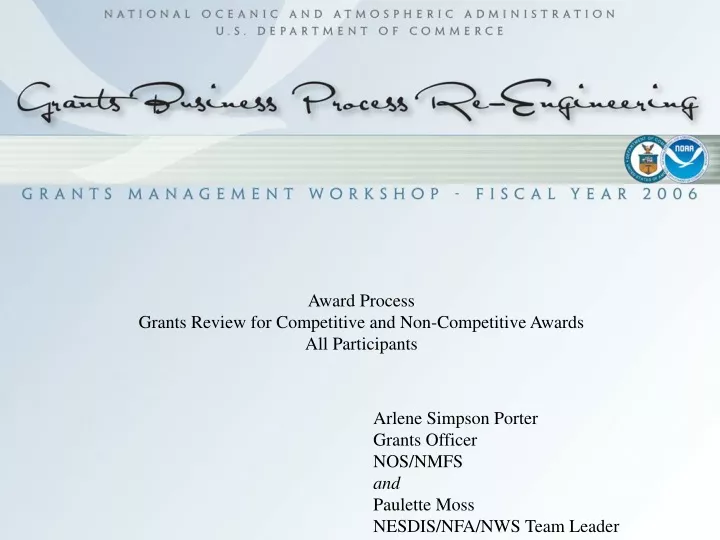 award process grants review for competitive