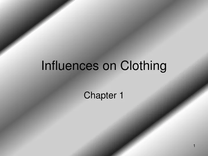 influences on clothing