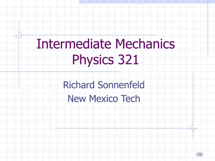 intermediate mechanics physics 321