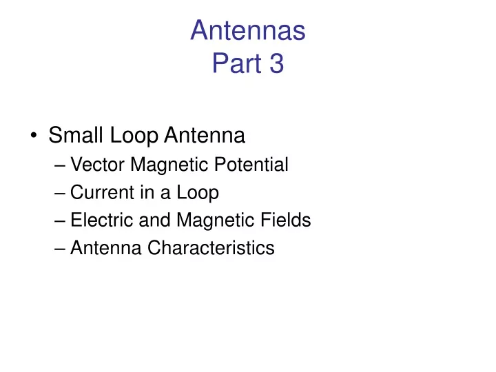 antennas part 3