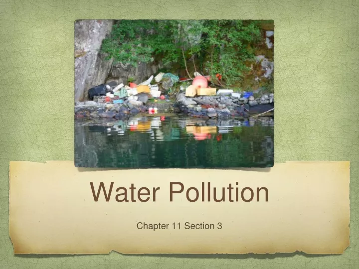 water pollution