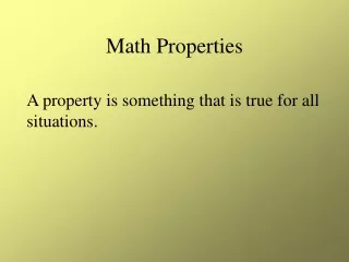 Math Properties