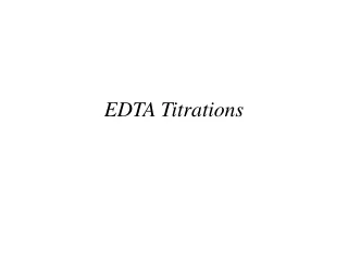 EDTA Titrations