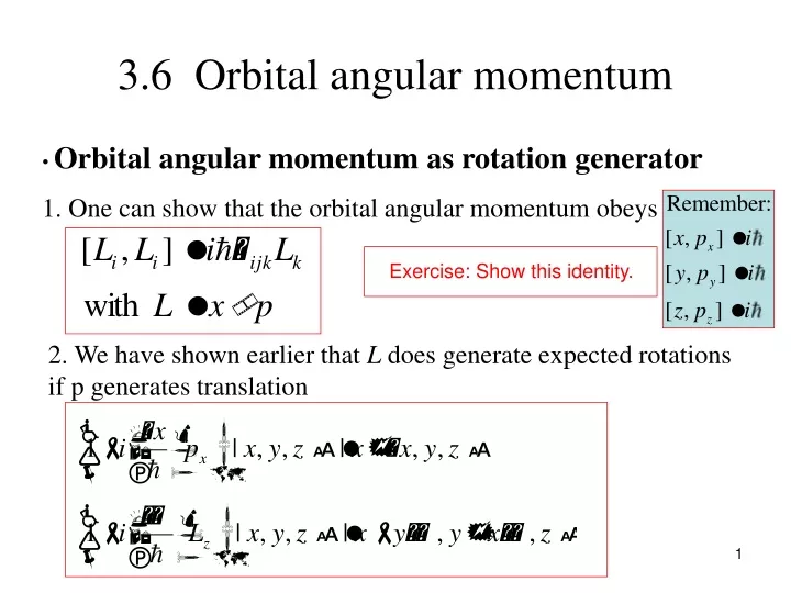 3 6 orbital a ngular momentum