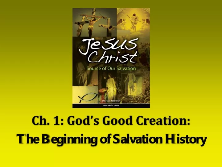 ch 1 god s good creation the beginning of salvation history