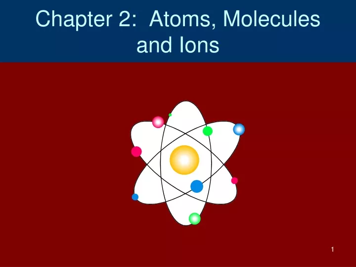 chapter 2 atoms molecules and ions