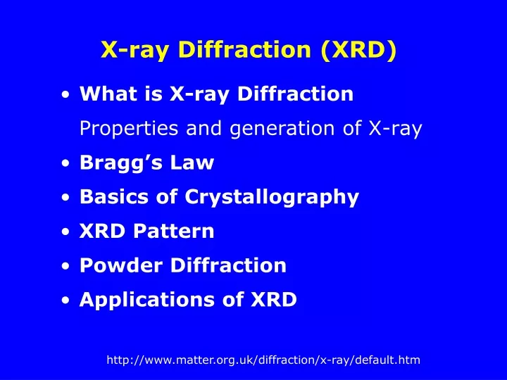 x ray diffraction xrd
