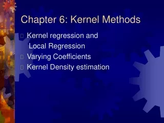 Chapter 6: Kernel Methods