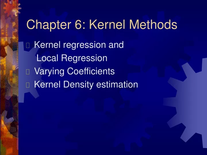 chapter 6 kernel methods