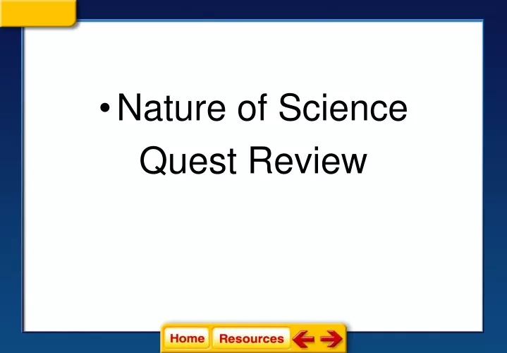 nature of science quest review