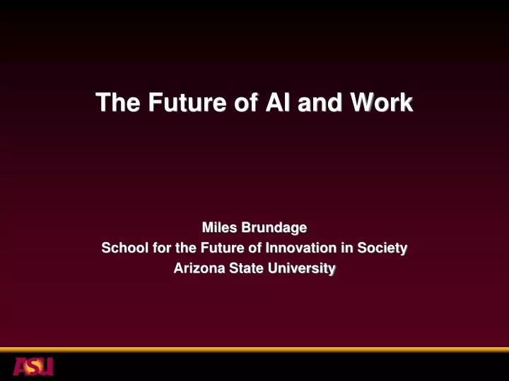 the future of ai and work