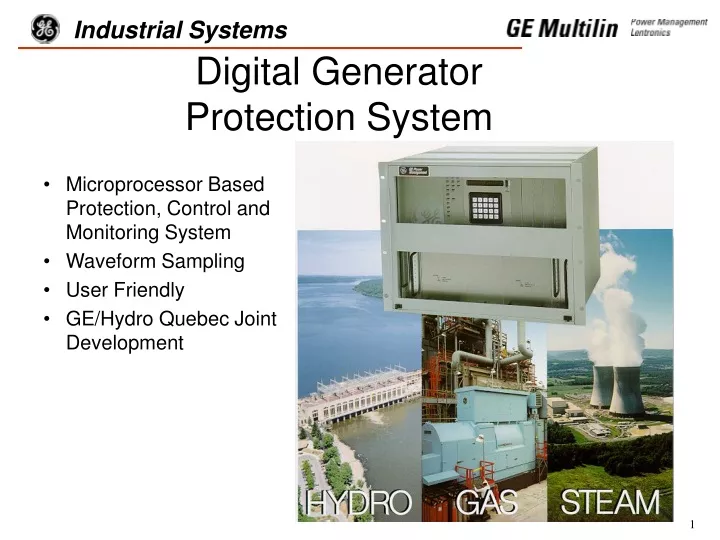 digital generator protection system