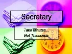Effective Meeting Minutes Secretary Duties - slide 1