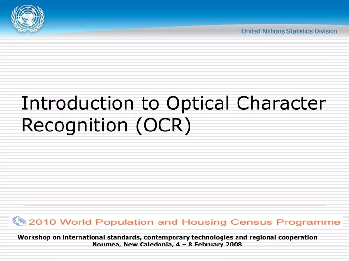 introduction to optical character recognition ocr