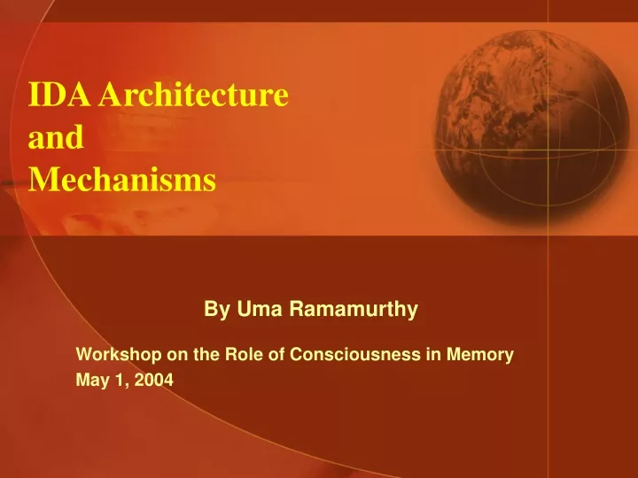 ida architecture and mechanisms
