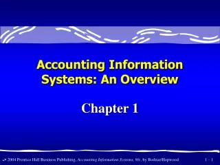 Accounting Information Systems: An Overview