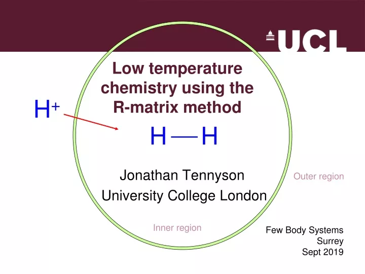 low temperature chemistry using the r matrix method