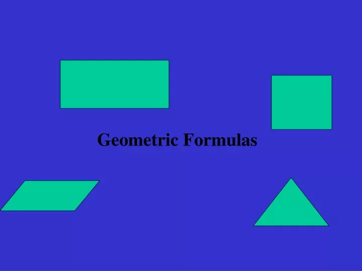 geometric formulas