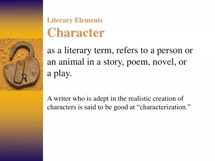literary elements character
