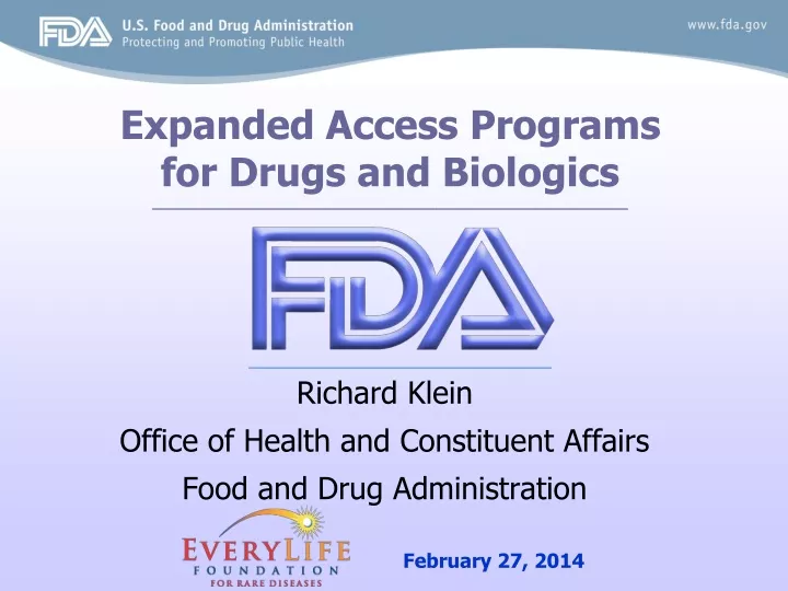 expanded access programs for drugs and biologics