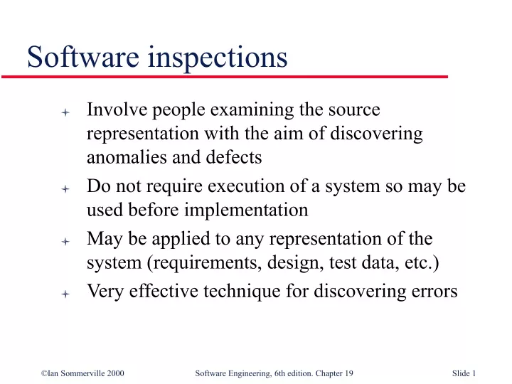 software inspections