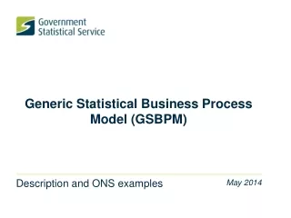 Generic Statistical Business Process Model (GSBPM)