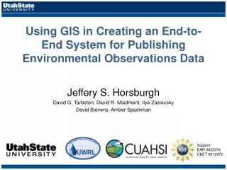 Using GIS in Creating an End-to-End System for Publishing Environmental Observations Data