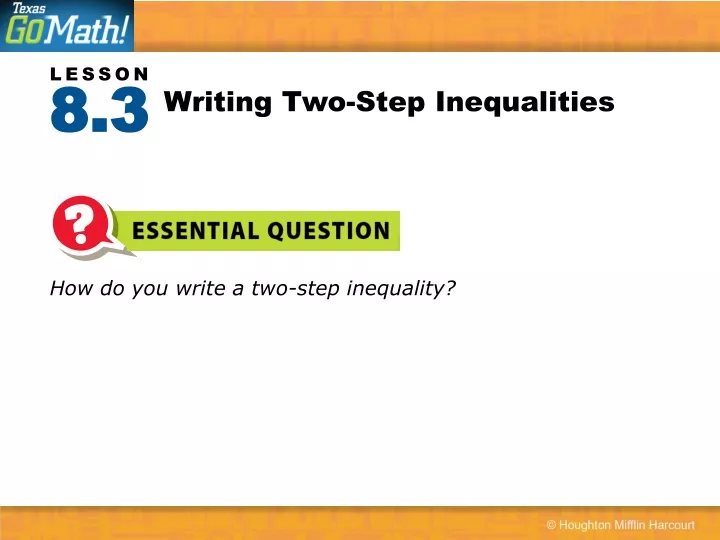 writing two step inequalities