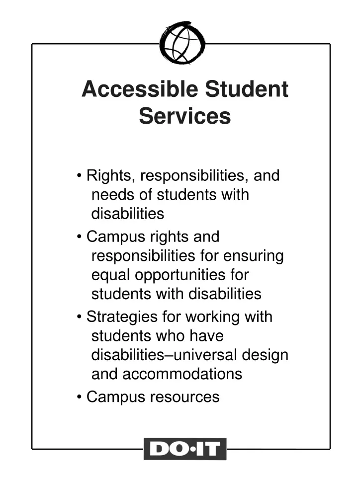 accessible student services