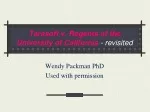 Tarasoff v. Regents of the University of California  - revisited