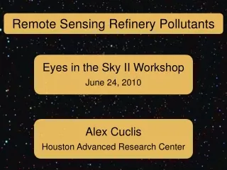 Remote Sensing Refinery Pollutants