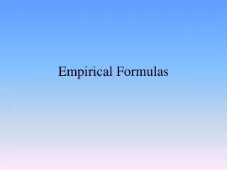 Empirical Formulas