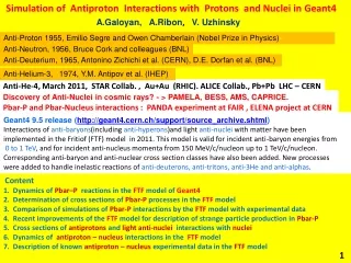 Anti-He-4, March 2011,  STAR Collab. ,  Au+Au  (RHIC). ALICE Collab., Pb+Pb  LHC – CERN