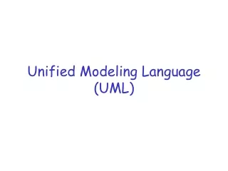 Unified Modeling Language (UML)
