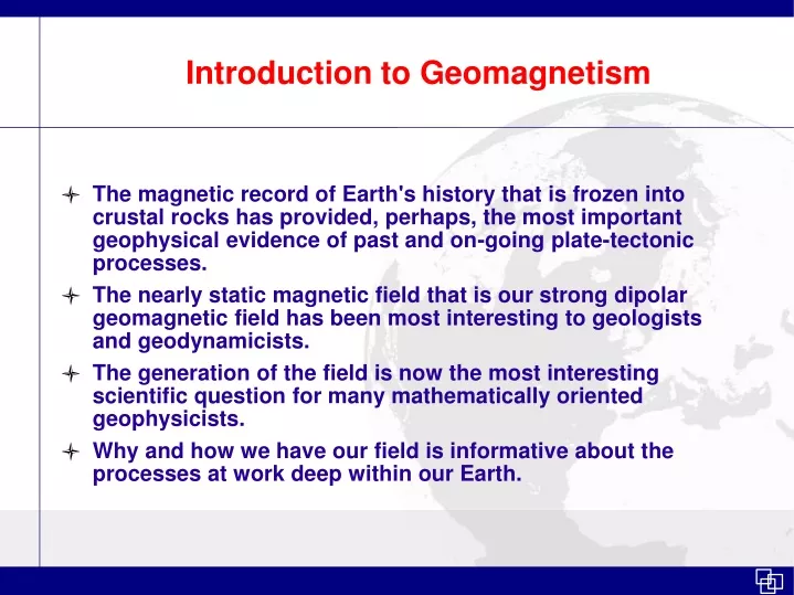 introduction to geomagnetism