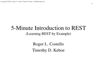 5-Minute Introduction to REST (Learning REST by Example)