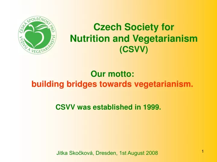czech society for nutrition and vegetarianism csvv