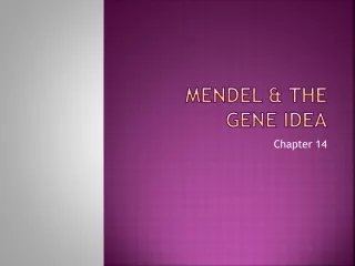 Mendel &amp; the gene idea